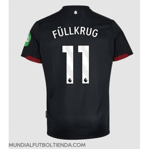 Camiseta West Ham United Niclas Fullkrug #11 Segunda Equipación Replica 2024-25 mangas cortas